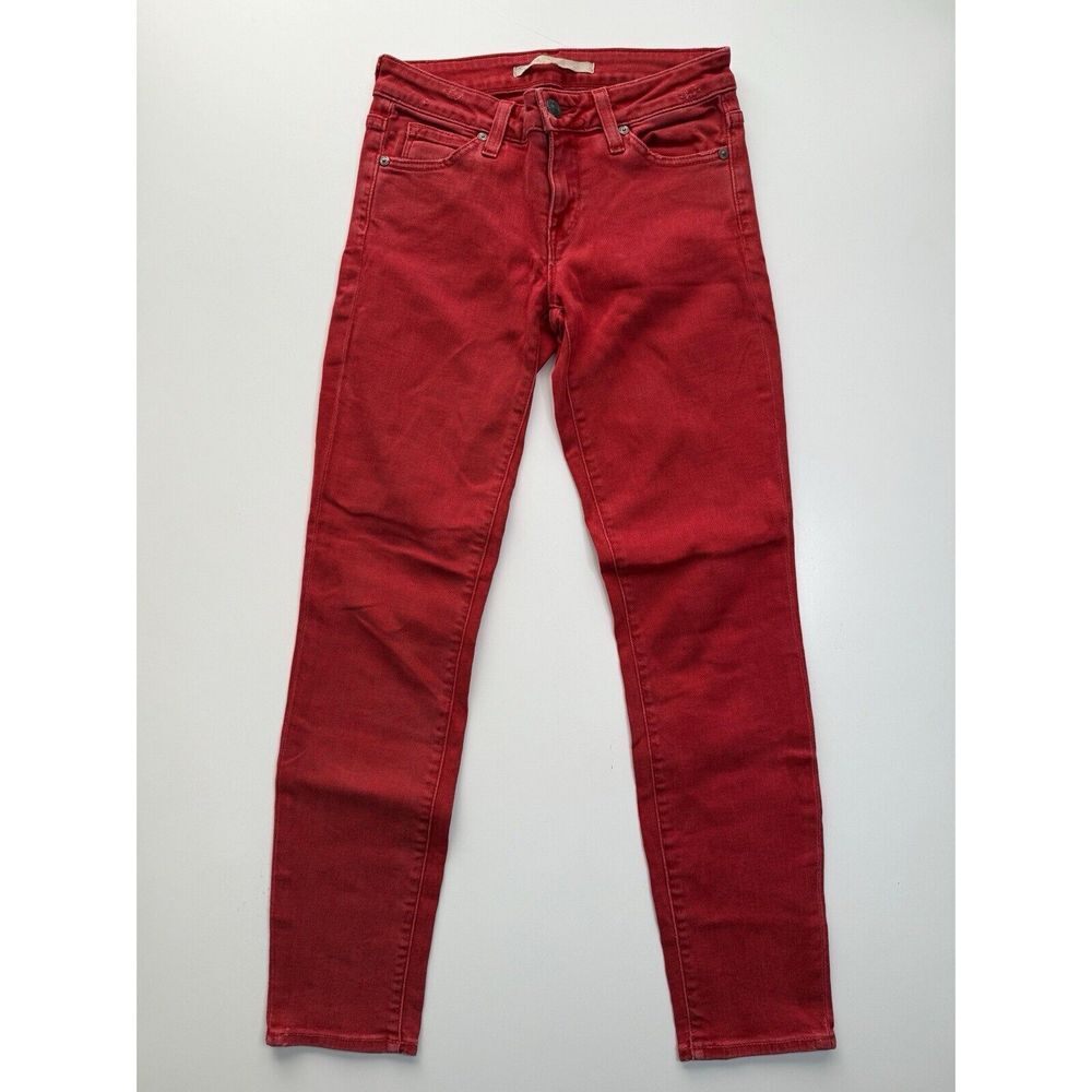 VINCE Crop Ankle Skinny Jean Womens 24 (24x26.5) Red Made in USA Denim 8835